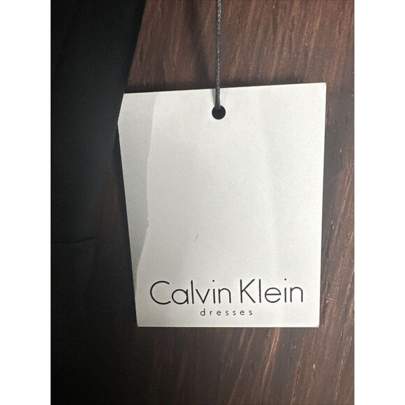 12 Calvin Klein One Shoulder Diamond Style Crest Dress CD1J1KE8 Women 12 NEW NWT - Picture 3 of 7